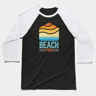 Retro Sunset Beach Vibes Baseball T-Shirt